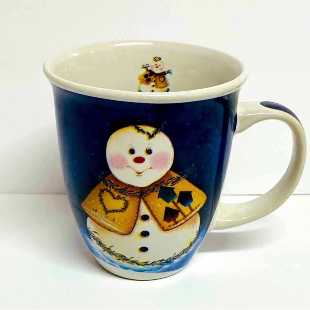 Large size blue snow ❄️ man cup